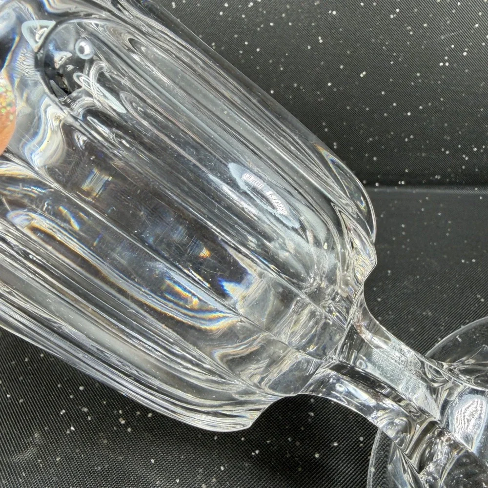 O'Hara Seneca Loop J B Lyon Flint Glass EAPG Pedestal Celery Vase Clear 7inch